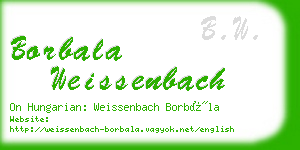 borbala weissenbach business card